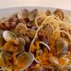 spaghetti vongole bottarga pinoli